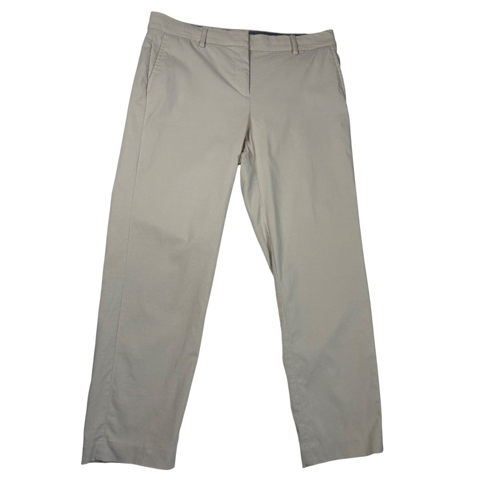 J. Jill Wearever Collection Refined Woven Trousers Tan Khaki Pants 8‎ P Workwear